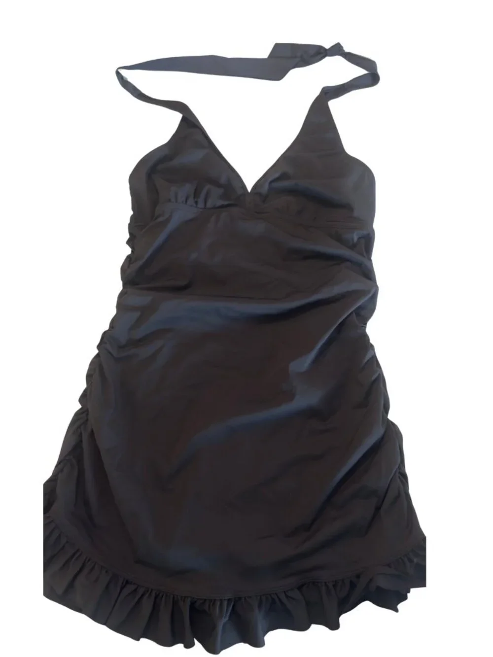 Love Your Assets Spanx Gorgeous Tightening Flattering Swim Dress Black sz M